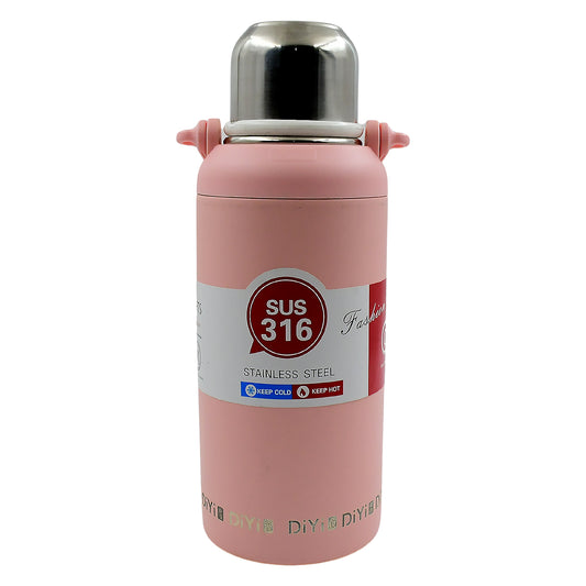 13036 Stainless Steel Tumblers 316 Stainless Steel Vacuum Insulated Cup  Bottle Portable Travel Kettle  Water Bottle With Handle Outdoor Large Capacity Sports Kettle Cups  Bottle (1300 Ml) - Zidbik