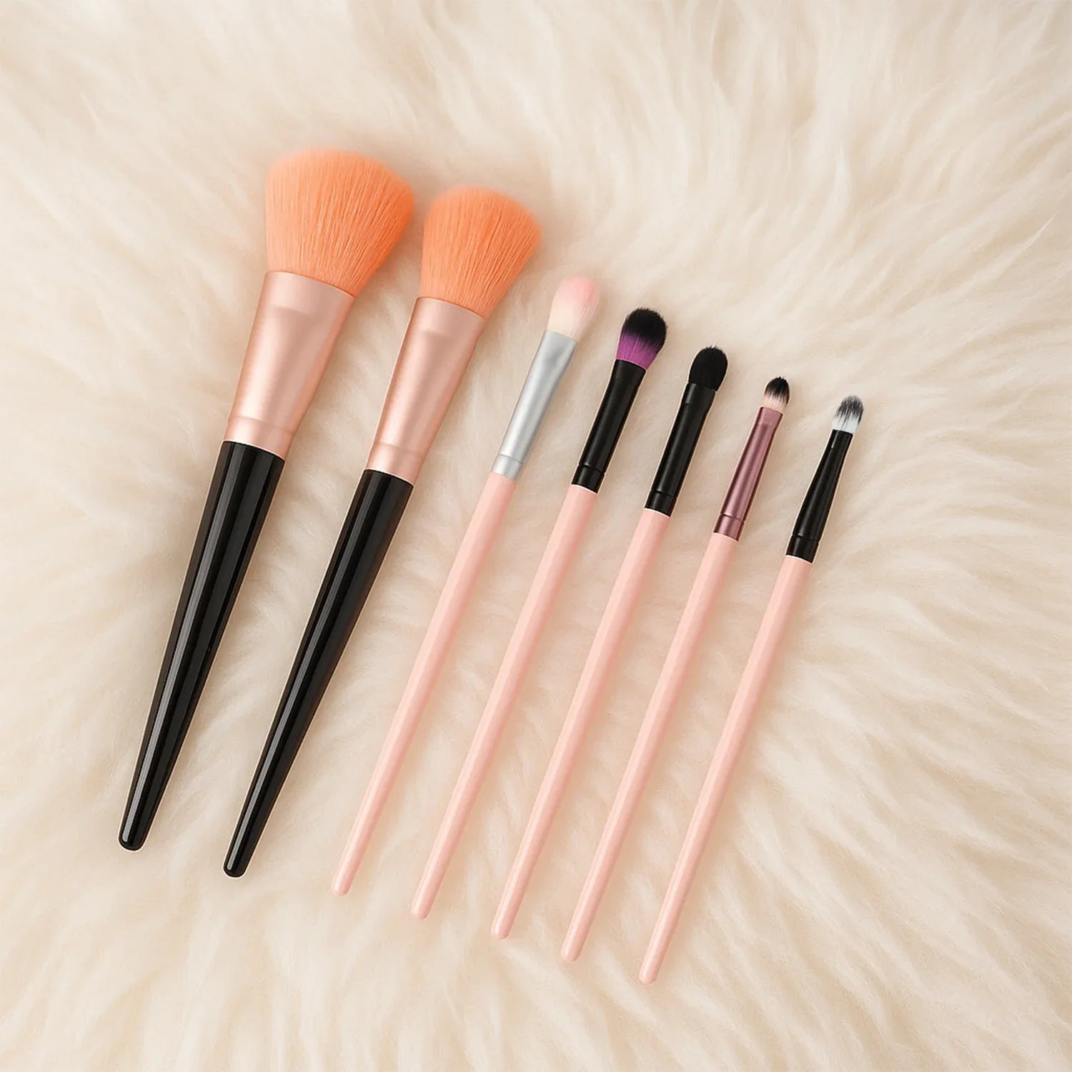 Professional Soft Makeup Brush Set (7 Pc) - Zidbik