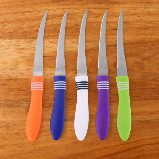 Stainless Steel Multipurpose Serrated Knife Set (12 Pc) - Zidbik