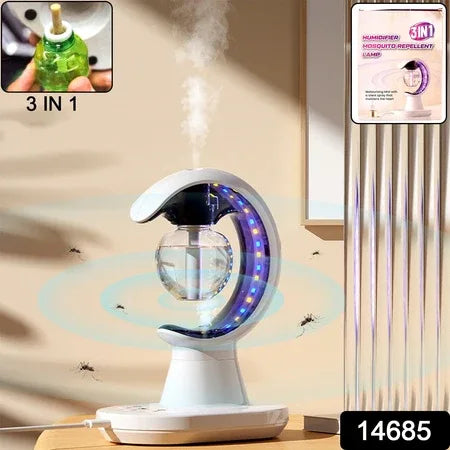 3-in-1 Led Lamp With Humidifier And Mosquito Repellent (1 Pc) - Zidbik