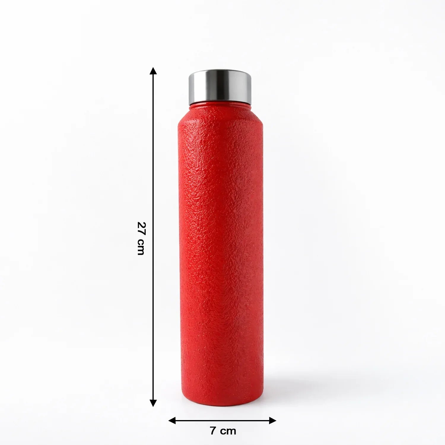 1000 Ml Stainless Steel Water Bottle Red Color (1 Pc) - Zidbik