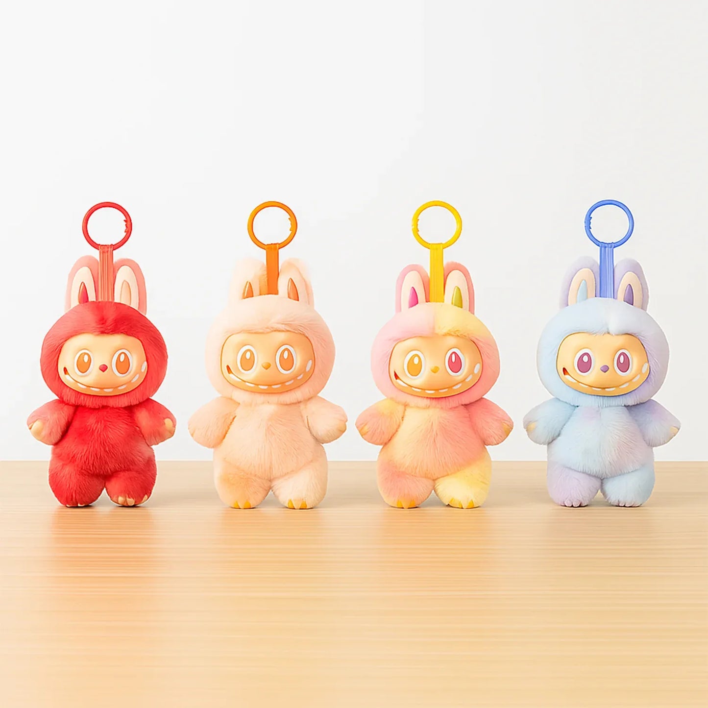 Plush Toy Cartoon Keychain With Hook Assorted Colorful Animal Design 1 Pc (Mix Design) - Zidbik