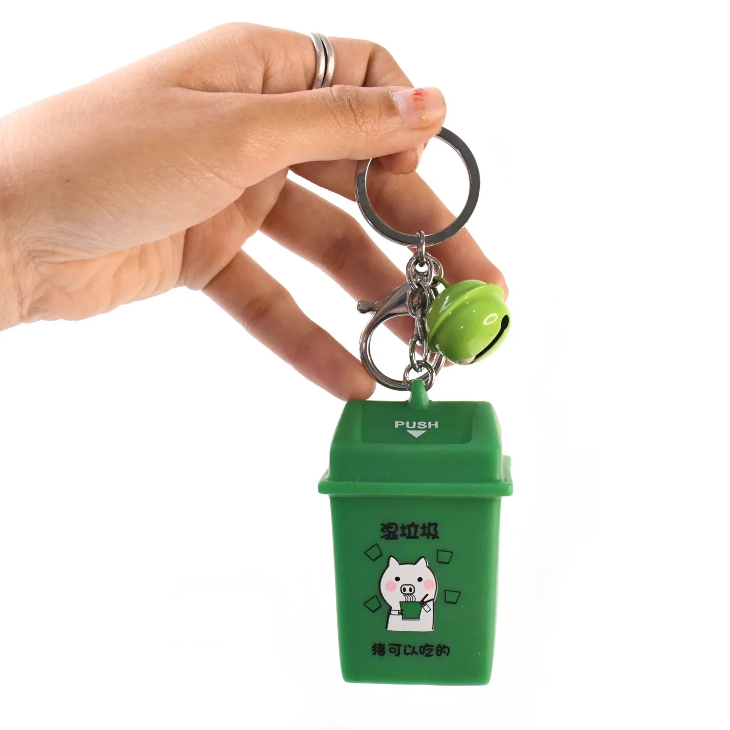Trash Can Keychain Recycle Can Keyring Novelty Keychain Garbage Classification Keyholder For And Adults - Zidbik