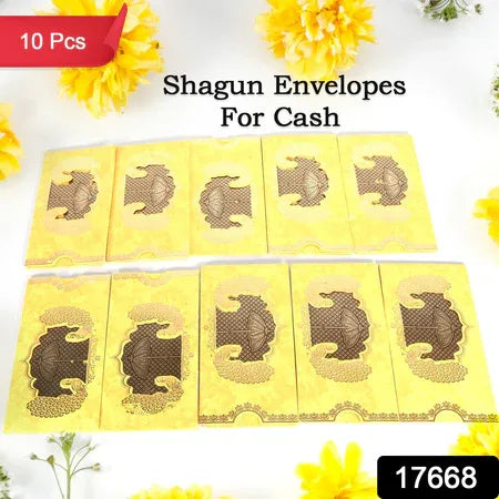 Wedding Gift Envelopes Pack Of 10 Pcs Money Cash Gift Cover Shagun Birthday Marriage Baby Shower Anniversary Money Envelope Lifafa Envelope Multicolor Premium Envelope (10 Pcs Set) - Zidbik