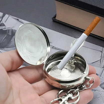 Mini Pocket Ss Ashtray With Keyring (1pc) - Zidbik
