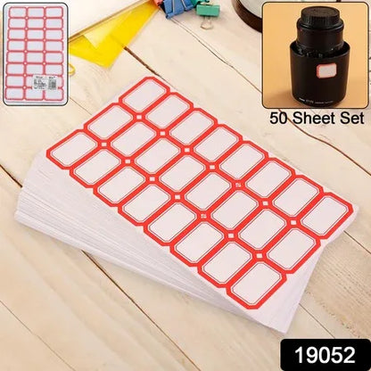 Multipurpose Writable Blank Label Sticker Sheets (50 Sheet) - Zidbik