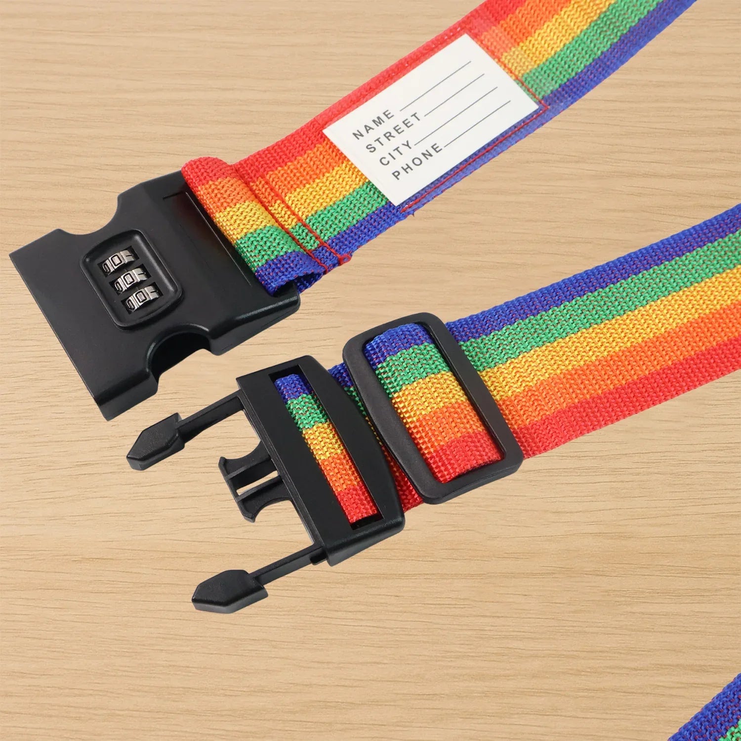 Heavy-duty Rainbow Webbing With 3-digit Code Lock - Zidbik