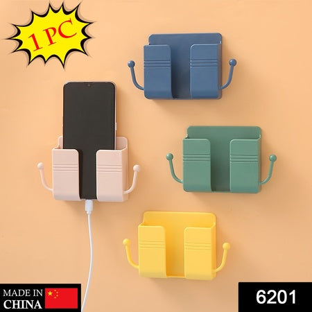 6201 1 Pc Wallmount Mobile Stand With Hook Design Used In All Kinds Of Places Including Household And Many More As A Hanging Support For Cloths And Stuffs Purposes. - Zidbik