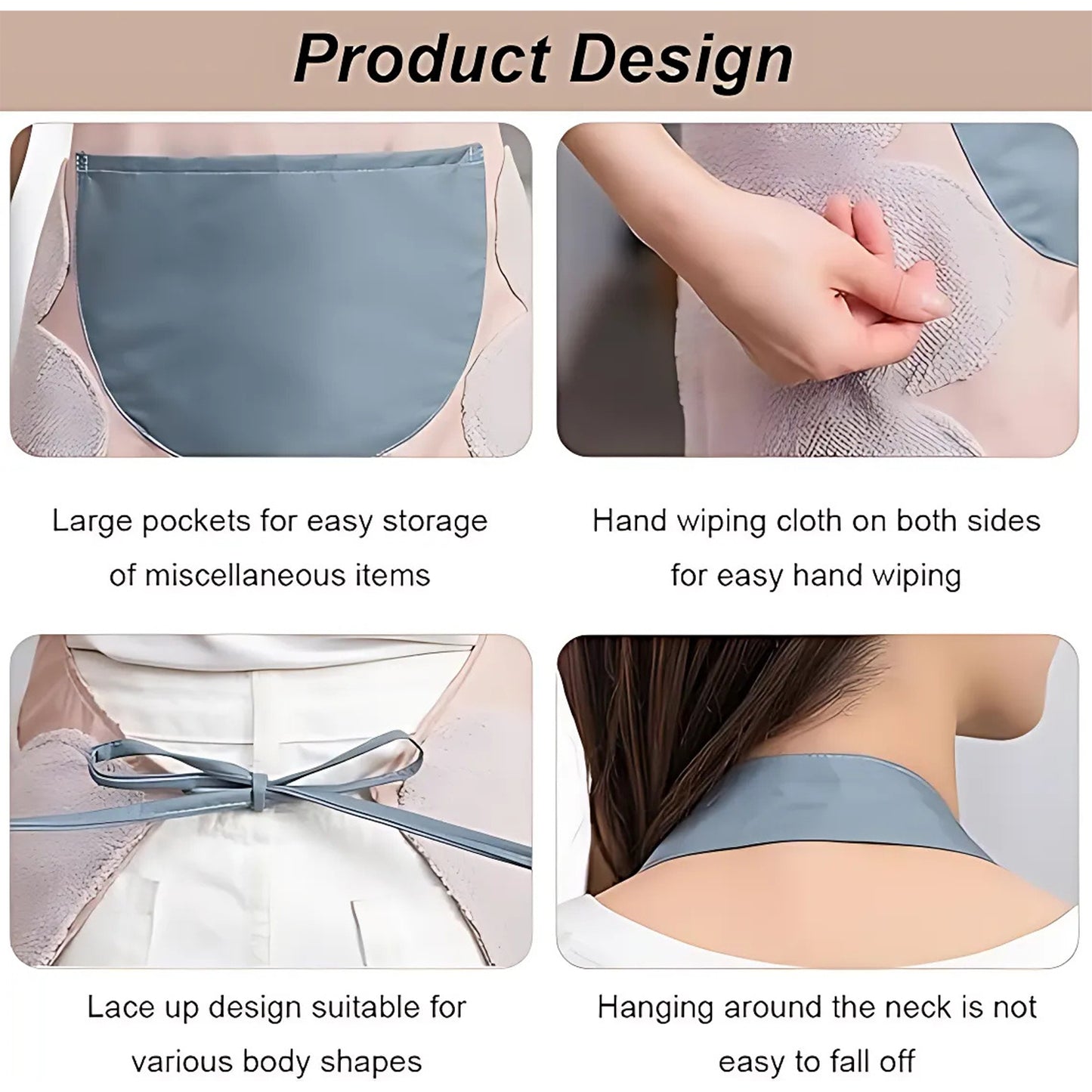 Cute Cartoon Animal Design Kitchen Apron (1 Pc) - Zidbik