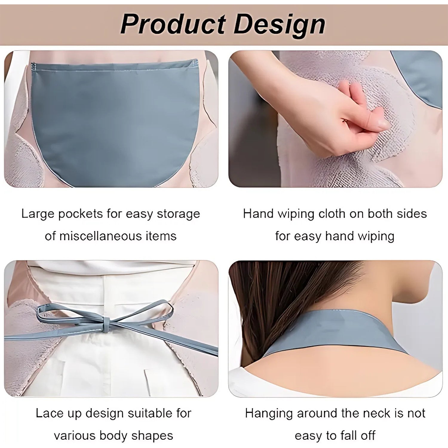 Cute Cartoon Animal Design Kitchen Apron (1 Pc) - Zidbik