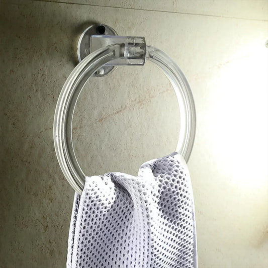 Unbreakable Abs Round Towel Ring Wall Mounted Stand Holder (1 Pc) - Zidbik