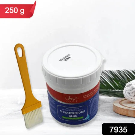 7935 Transparent Waterproof Glue 250g With Brush Leakage Protection Outdoor Bathroom Wall Tile Window Roof Anti-leakage Agent Sealant Glue Roof Sealant Waterproof Gel - Zidbik