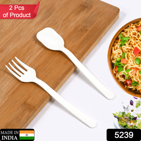 5239 Plastic Forks  Spoon Cutlery-utensils Parties Dinners Catering Services Family Gatherings ( Pack Of 2) - Zidbik