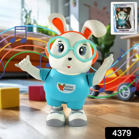 Swing Rabbit Musical Dancing Toy Interactive Bunny With Lights Sounds (1 Pc Battery Not Included) - Zidbik
