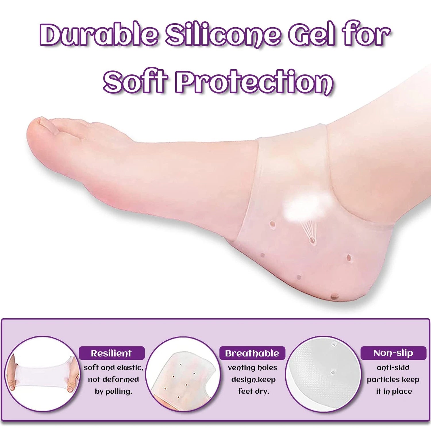 Kid Silicone Heel Protectors (1 Pair) - Zidbik