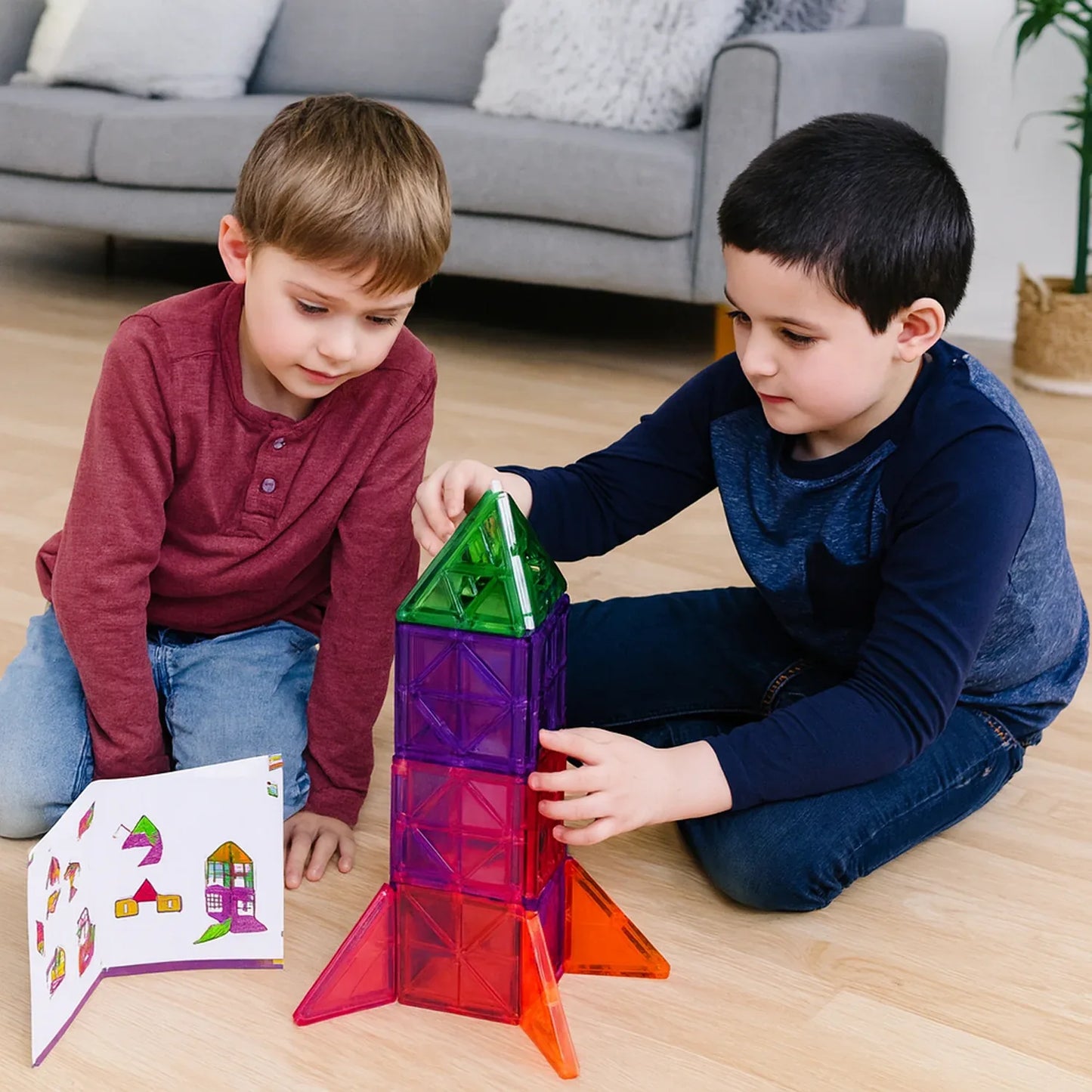Magnetic Building Tiles - (26 Pc Set) - Zidbik