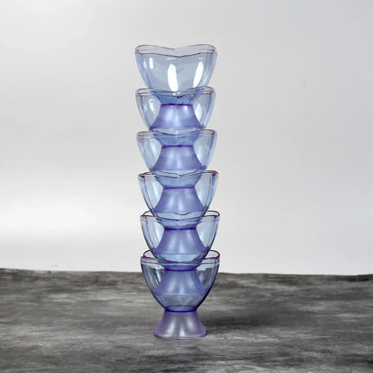 5343 New Modern Style Dessert Ice Cream Bowl Plastic 6pcs For Home Office Party Use - Zidbik