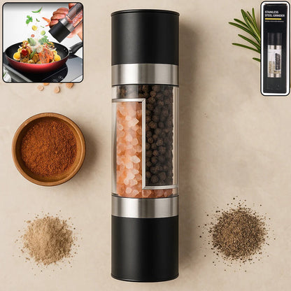 2-in-1 Stainless Steel Salt And Pepper Grinder - Zidbik