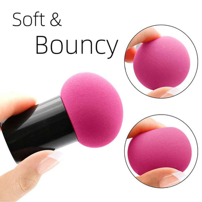 Professional Makeup Sponge Puff with Handle - Enhance Your Makeup Routine (1 Pc)