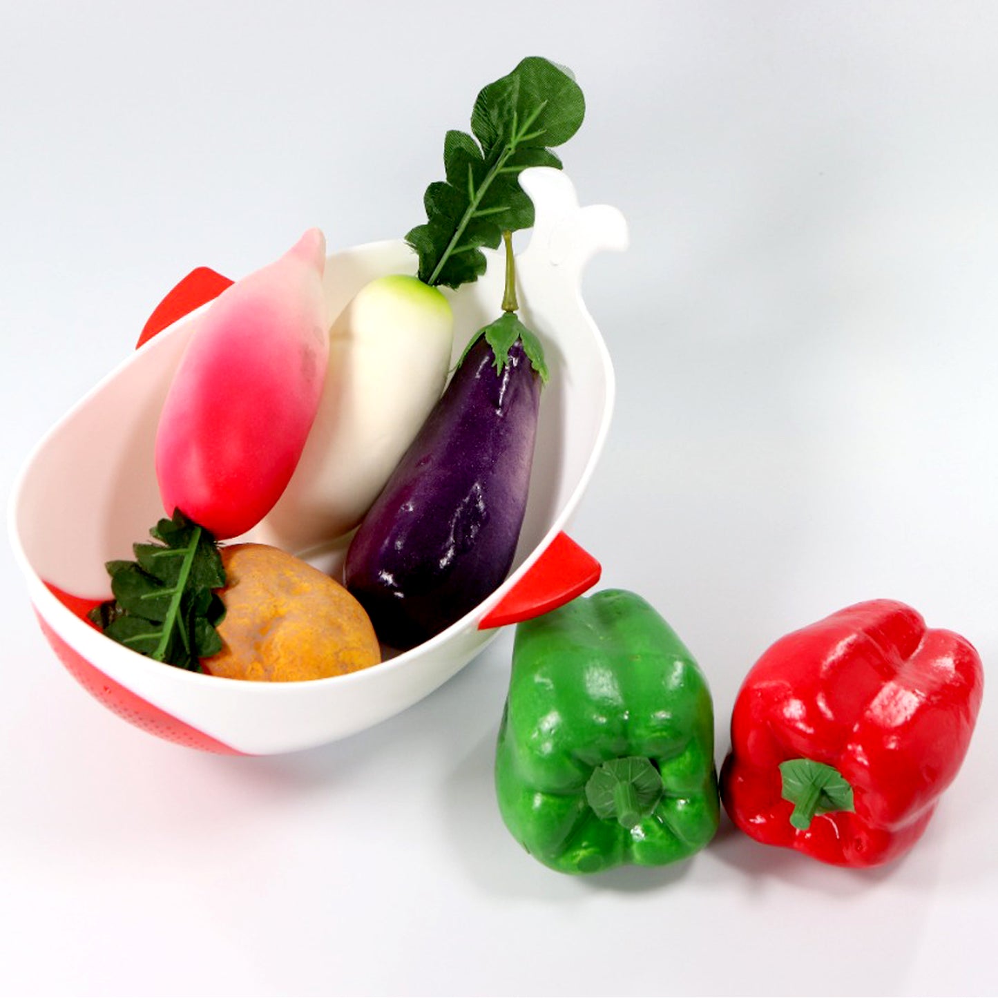 2892 Plastic Rice Pulses Fruits Vegetable Noodles Pasta Washing Bowl And Strainer - Zidbik