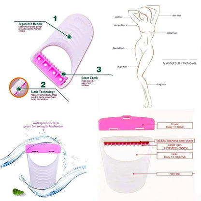 1236 Disposable Body Skin Hair Removal Razor For Women Pack Of 6 - Zidbik
