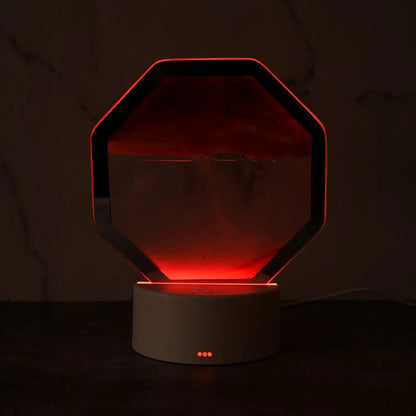 Led Moving Sand Art Table Lamp (1 Set) - Zidbik