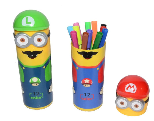 6175 Minions Sketch Pen Set With Attractive Designed Case (Pack Of 12)6175_12pen_minions_sketch_box - Zidbik