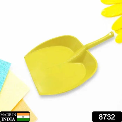 8732 Dustpan With Long Handle Dust Collection Dust Pan Tray For Kitchen Home Office Bathroom Etc (1 Pc Multicolor ) - Zidbik
