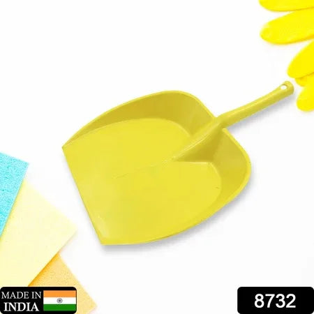 8732 Dustpan With Long Handle Dust Collection Dust Pan Tray For Kitchen Home Office Bathroom Etc (1 Pc Multicolor ) - Zidbik
