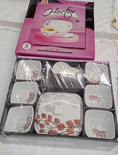 Hector High Quality Dinning Dinner Pudding Set (9 Pcs Set) - Zidbik