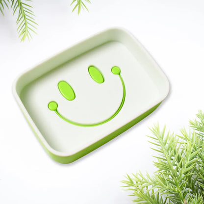 14500 Portable Travel Home Box Cute Cartoons Smile Face Container Draining Holder Soap Dish - Zidbik