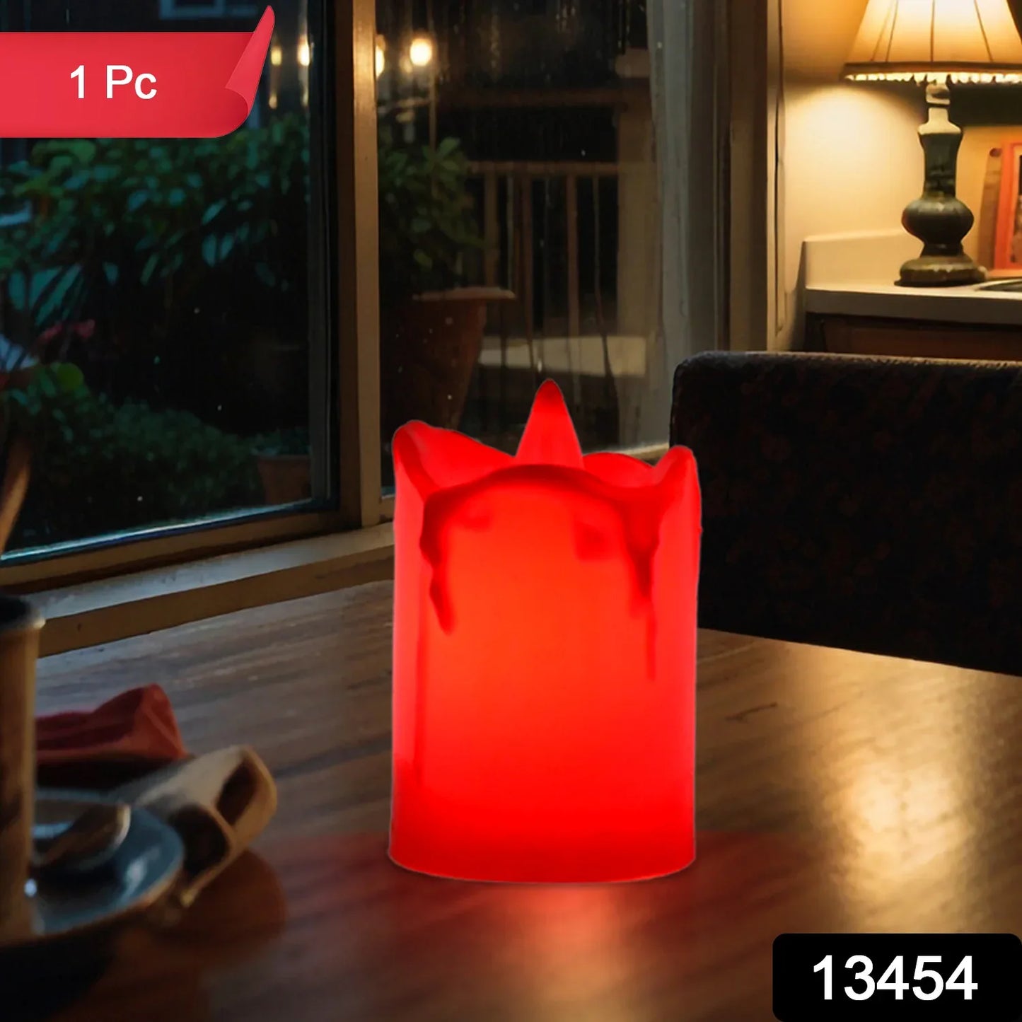 Flameless Melted Design Candles For Decoration (1 Pc) - Zidbik