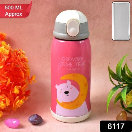 Stainless Steel Insulated Vacuum Water Bottle (500 Ml Approx) - Zidbik