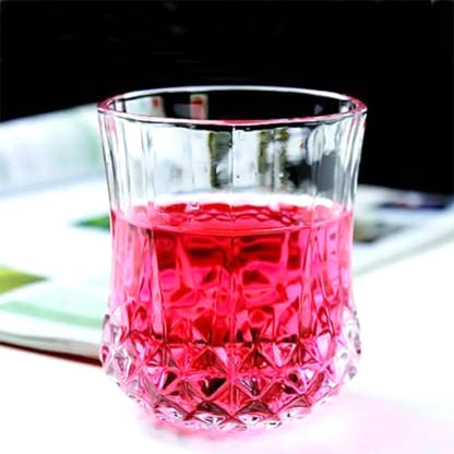 2341 Heavy Unbreakable Stylish Look Fully Transparent Glasses Set 250ml (6pcs) - Zidbik