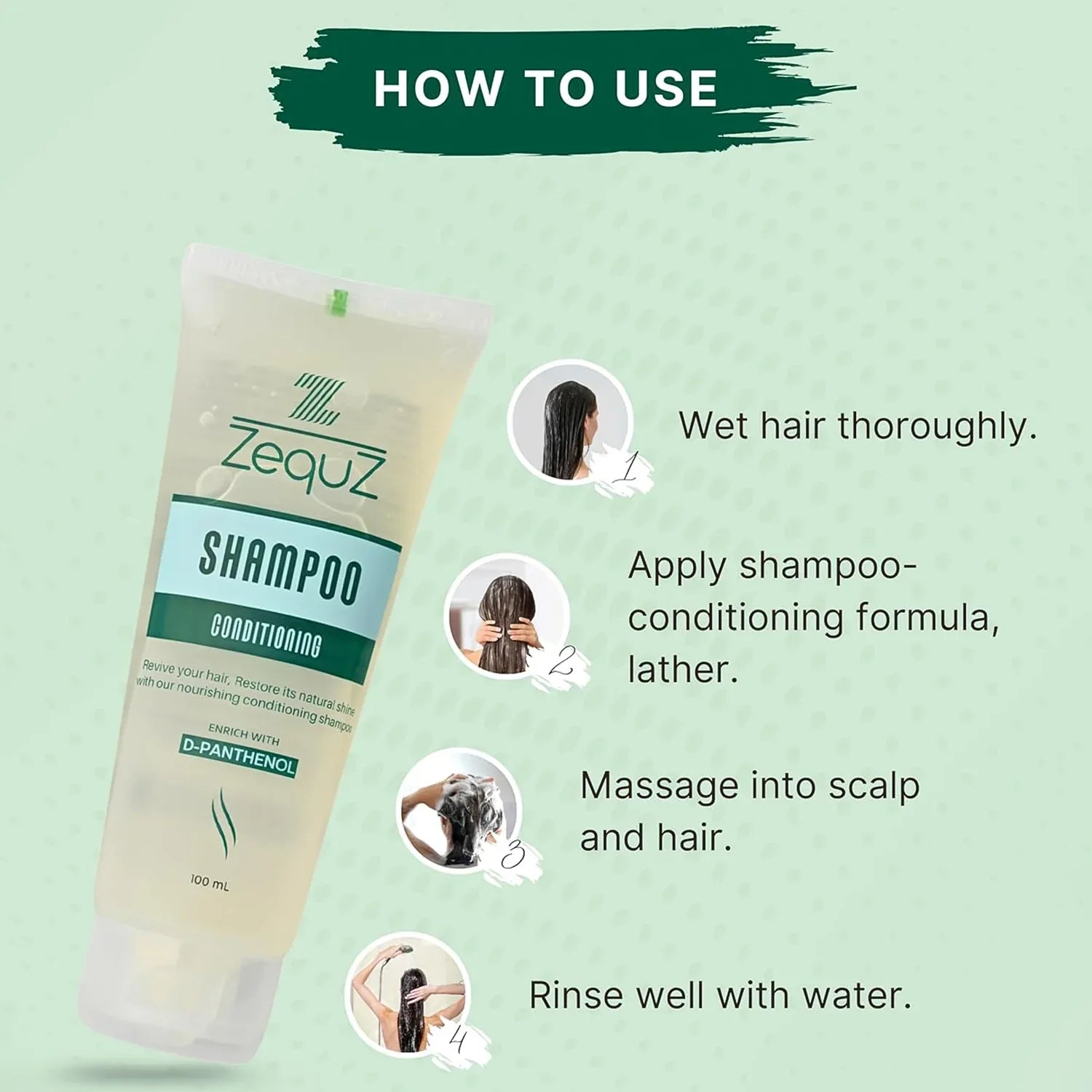 Zequz Conditioning Shampoo - (1 Pc 100 Ml) - Zidbik