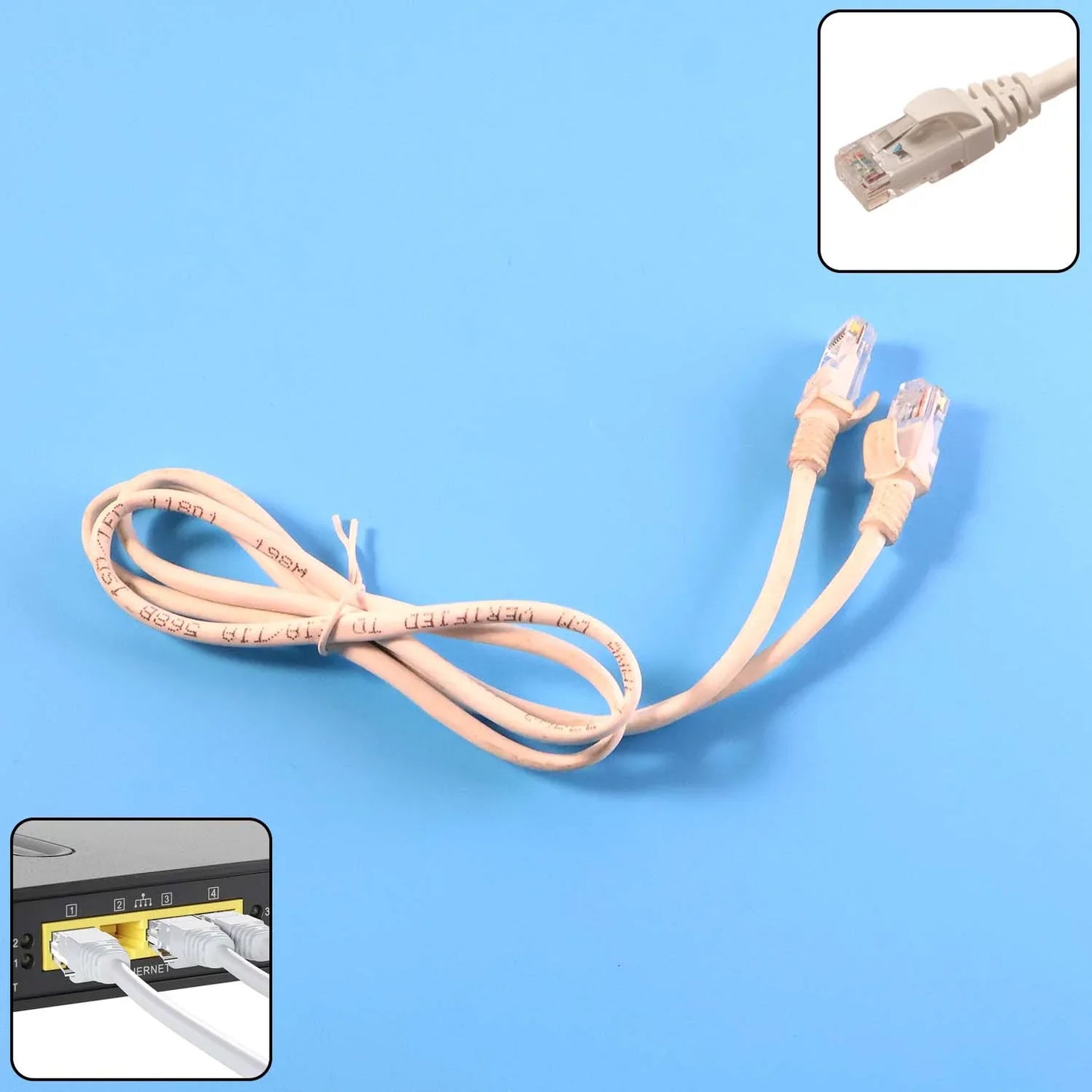 High-speed 1 Meter Ethernet Lan Cable (1 Pc) - Zidbik
