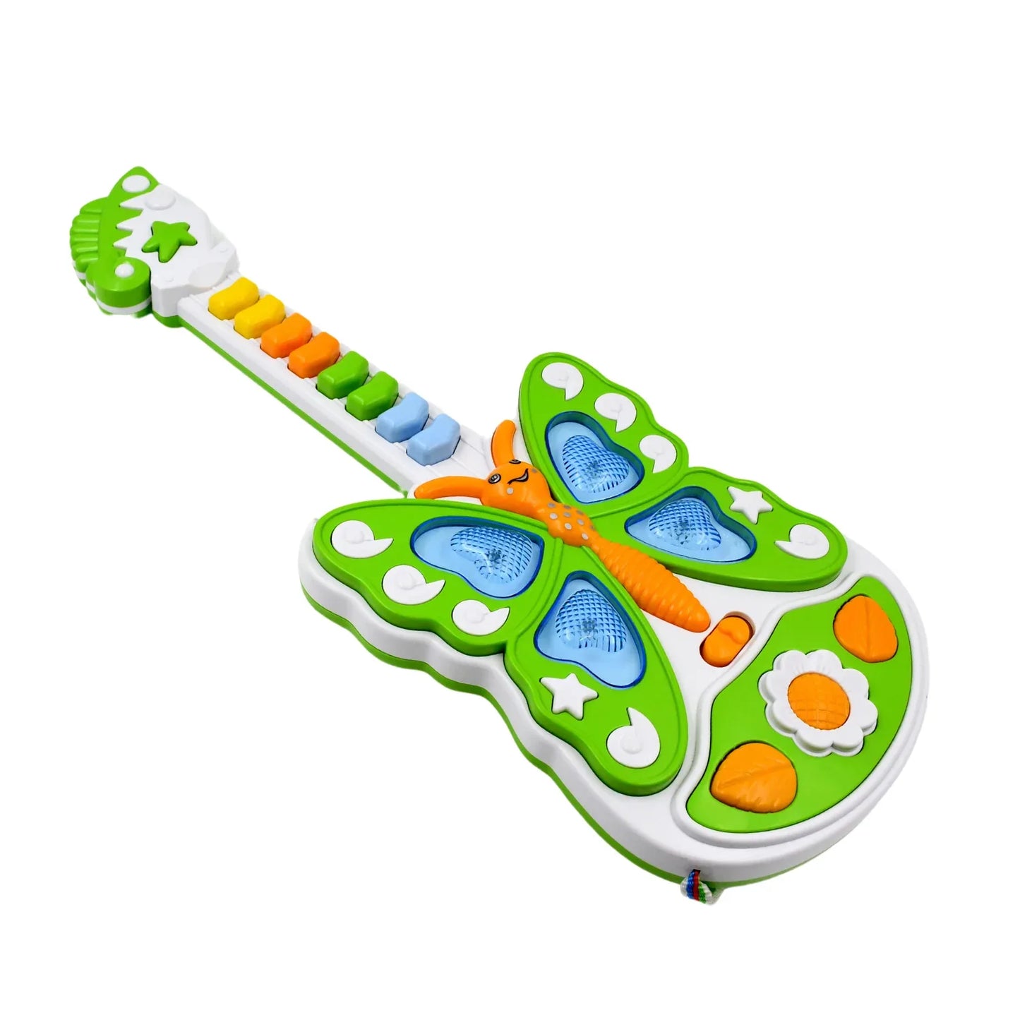 Butterfly Guitar Toy With Light And Music Toy (1 Pc Battery Not Included) - Zidbik