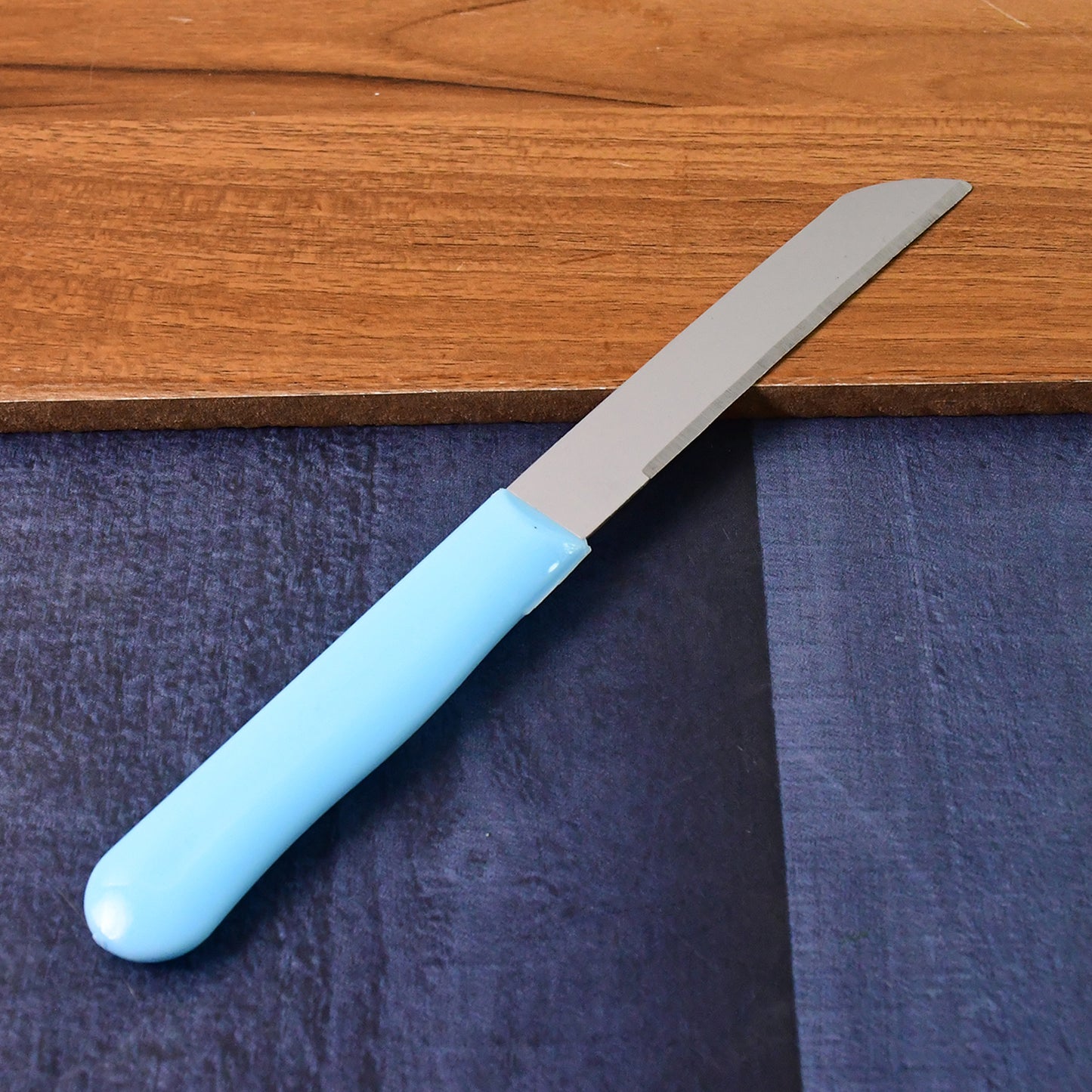 Premium Quality Stainless Steel Handle Plain Knife (10 Pc  1 Set) - Zidbik