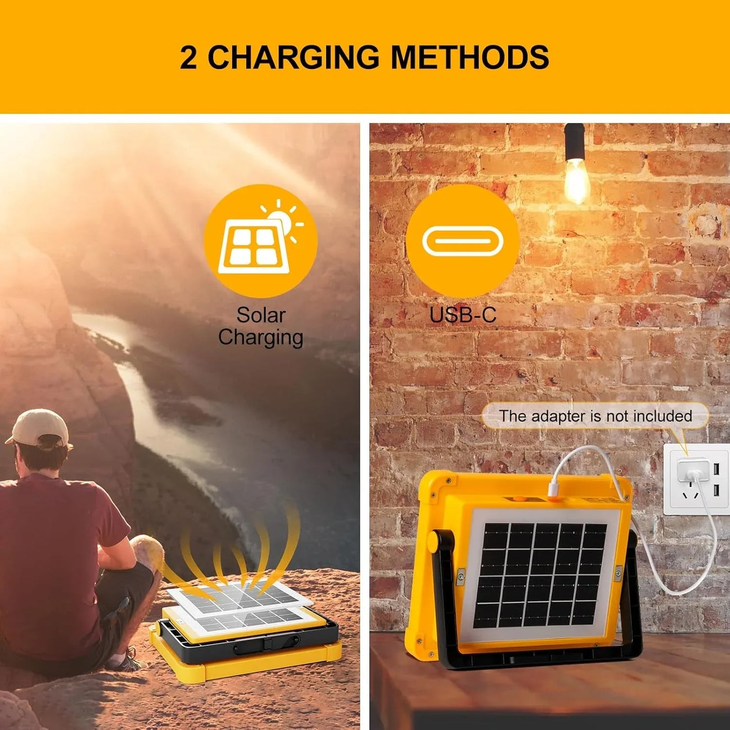 High-brightness Solar Led Flood Light With Power Bank (1 Pc) - Zidbik