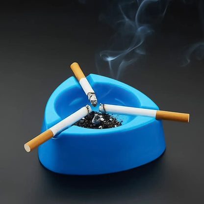 Heavy Duty Plastic Ashtray (Mix Color 1 Pc) - Zidbik
