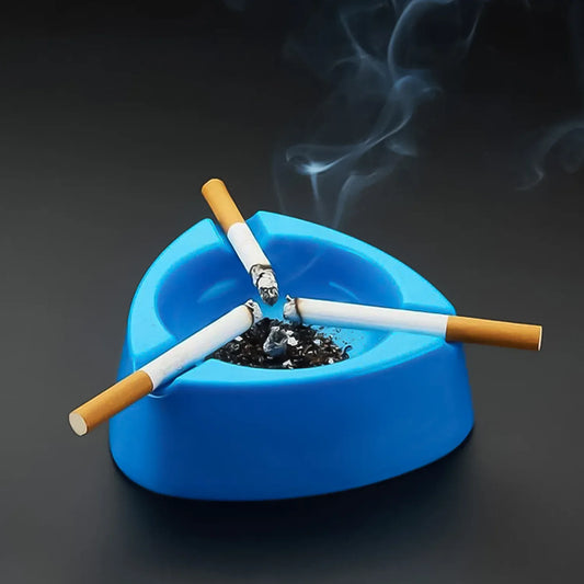 Heavy Duty Plastic Ashtray (Mix Color 1 Pc) - Zidbik