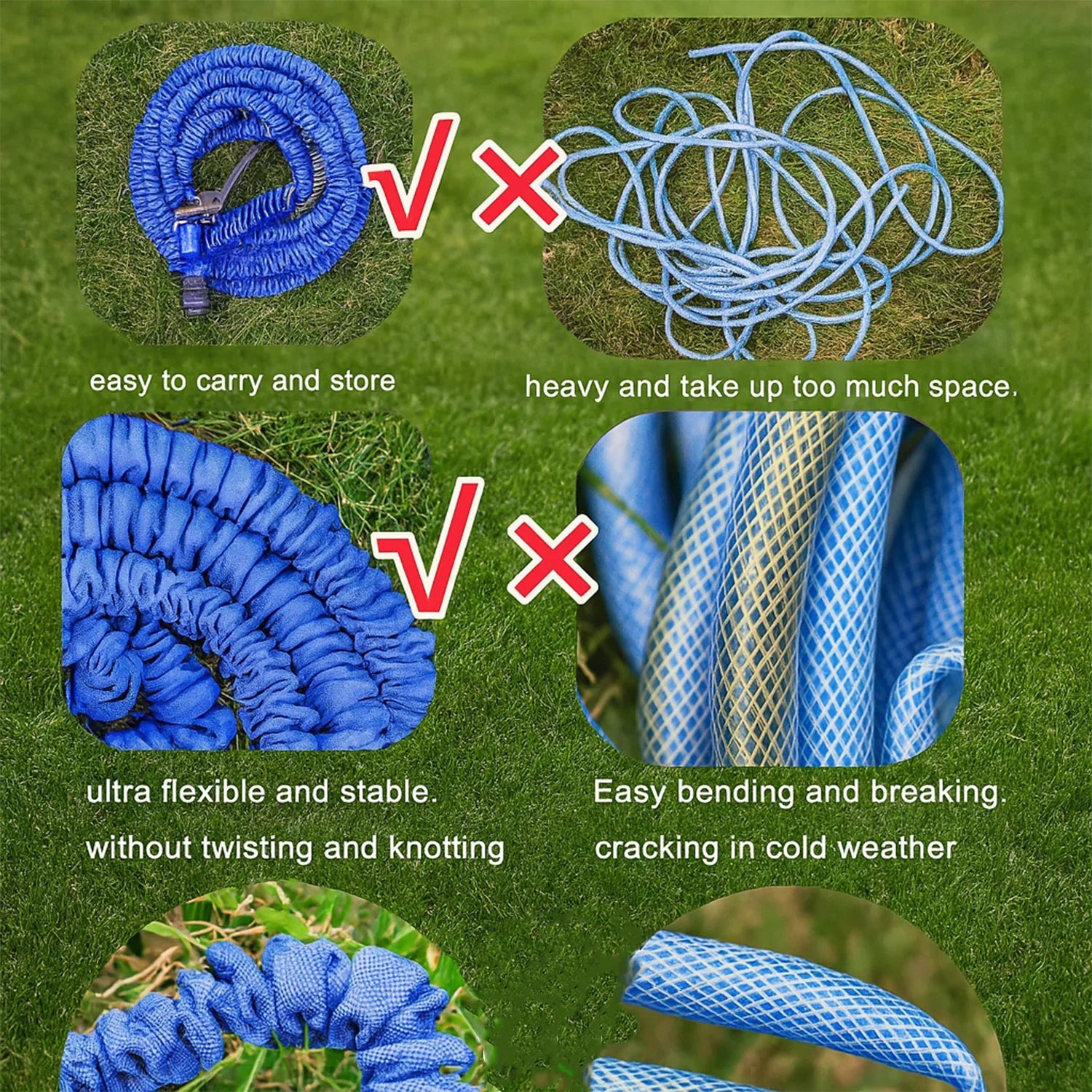 502 -50 Ft Expandable Hose Pipe Nozzle For Garden Wash Car Bike With Spray Gun - Zidbik