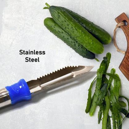 8218 2in1 Multi-purpose Stainless Steel Peeler With Hanging Ring For Vegetables Potato Peeler Carrot Grated Suitable For Peeling And Shredding Fruit And Vegetables Kitchen Accessories Piller (1 Pc) - Zidbik