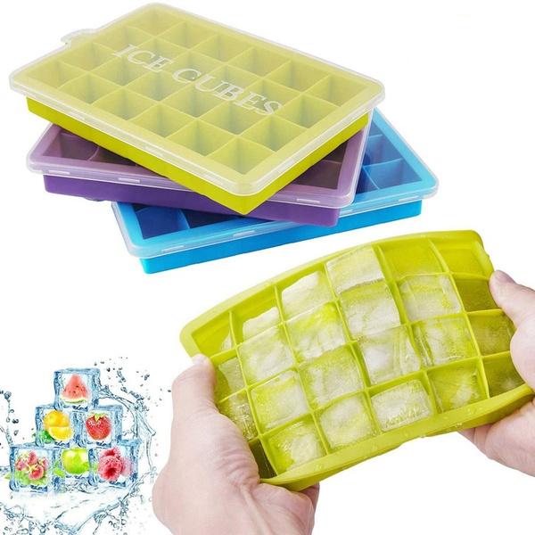1144  Silicone Ice Cube Trays 24 Cavity Per Ice Tray Multicolour - Zidbik