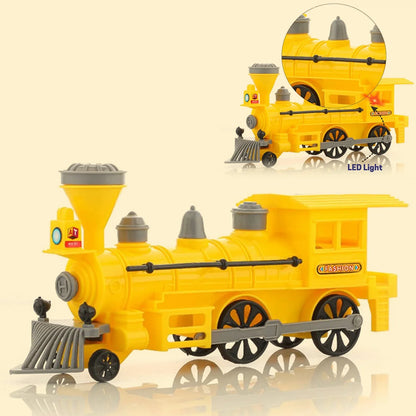 Pull And Go Train With Light Plastic String Pull Back Train (1 Pc Mix Color) - Zidbik