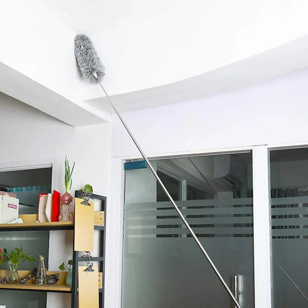 1279 Microfiber Dusters For Cleaning Telescoping Feather Duster With 100 Inches Extendable Handle Pole Dusting Cleaning Tools For Cleaning High Ceiling Ceiling Fan Blinds Cobwebs Furniture Cars - Zidbik