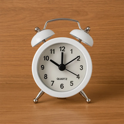 Small Twin-bell Analog Alarm Clock - (1 Pc) - Zidbik
