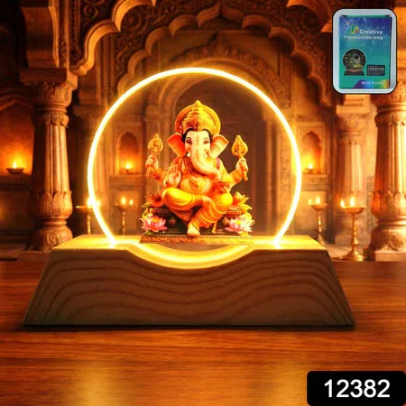 Premium 3d Lord Ganesha Acrylic Led Night Lamp (1 Pc) - Zidbik