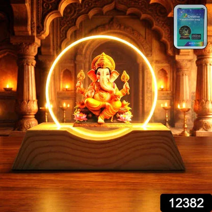 Premium 3d Lord Ganesha Acrylic Led Night Lamp (1 Pc) - Zidbik