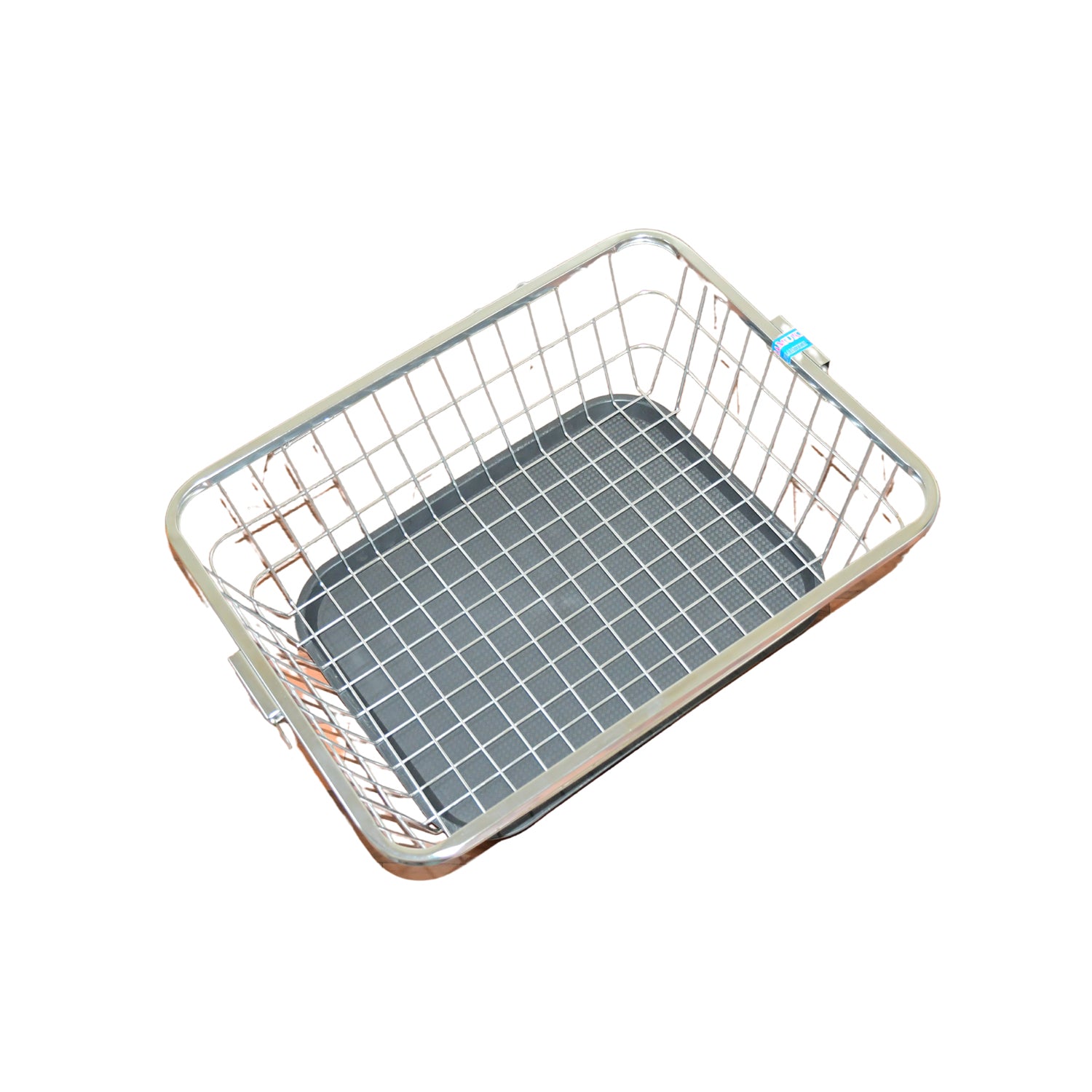 5853 Dish Drainer Rack  With Drip Tray Stainless Steel Dish Drainer Rack With Drip Tray Utensil Drying Stand For Kitchen Plate Rack Bartan Basket For Kitchen Utensilsdish Drying Rack With Drainerbartan Basketplate Stand ( 57 X 45 X 19 Cm) - Zidbik
